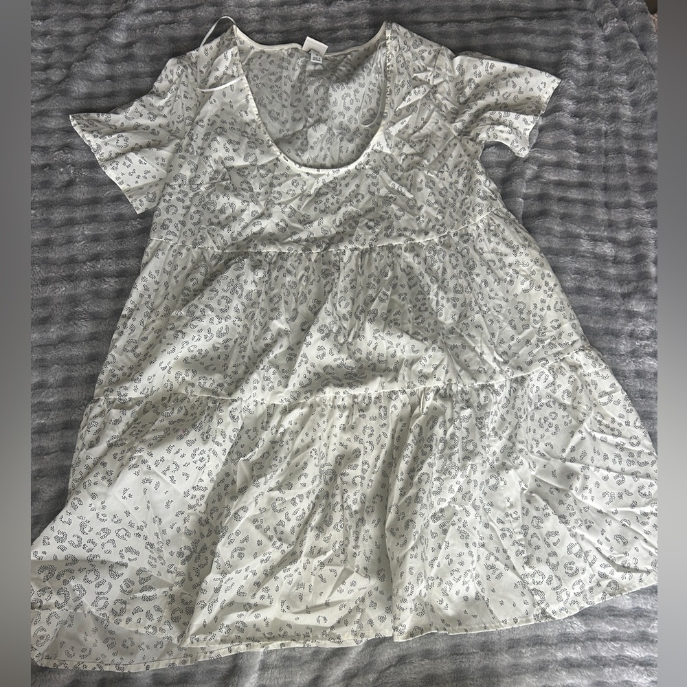 A New Day White and Gray Maxi Dress